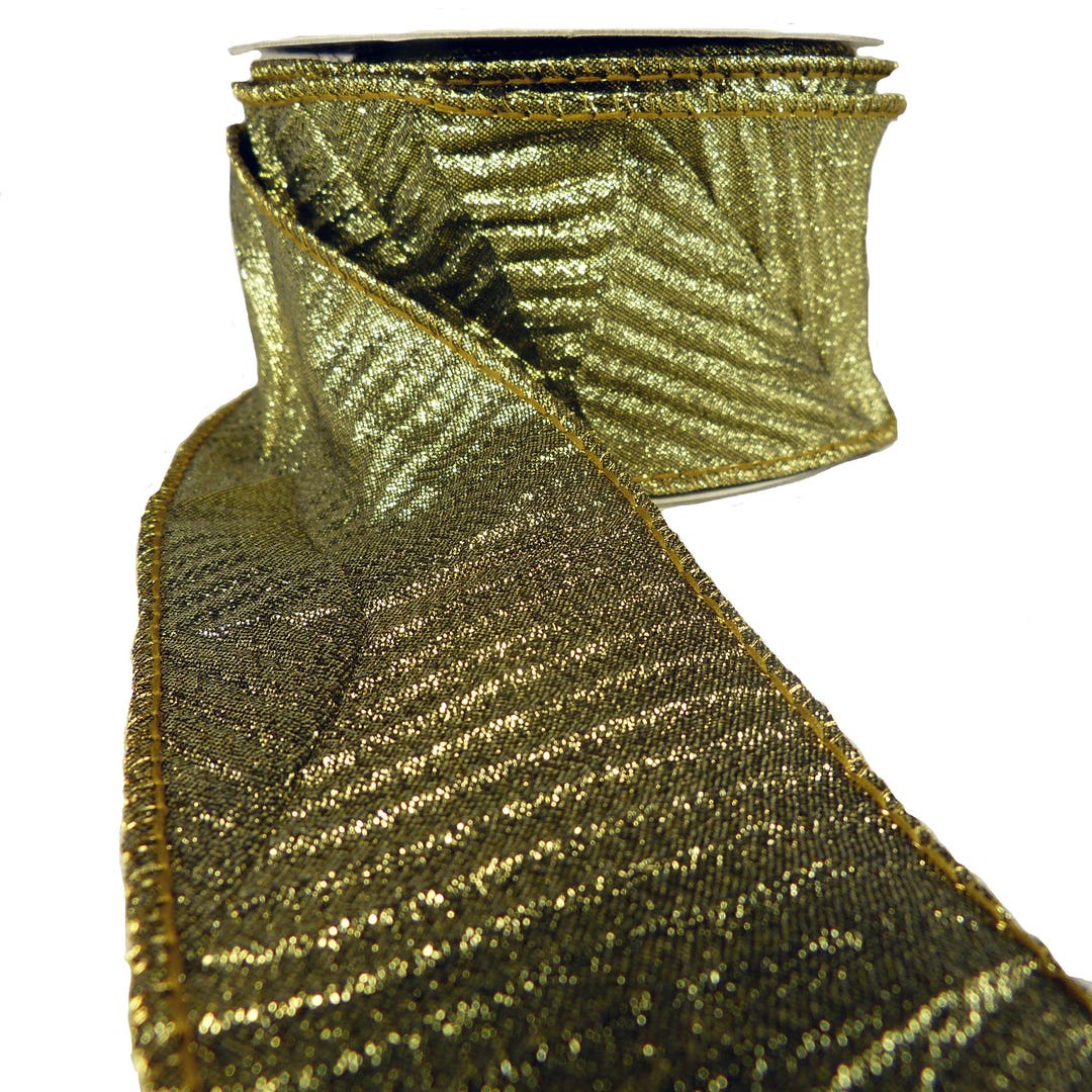 Blackened Gold Origami Plisse Pleated Wired Ribbon 2.5 - Etsy