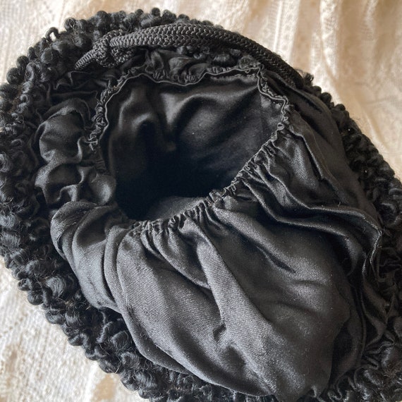 Black Persian Lamb Muff 1940s Silk Lined Padded - image 5