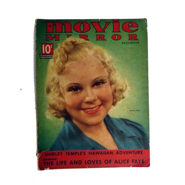 Magazine Movie Mirror December 1937 - Sonja Henie Cover