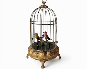 Automaton Two Birds In Gilded Cage Sings & Moves West Germany Elpa