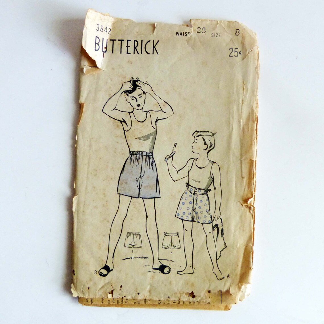 Butterick 3842 Vintage Sewing Pattern Boy's Shorts 1946 - Etsy