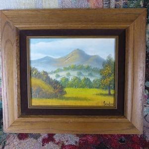 Mountain Landscape Oil Painting Professionally  Framed & Signed
