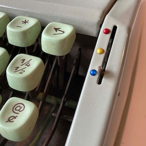 Hermes Baby Manual Portable Typewriter Made In Switzerland USA QWERTY Mint Green Housing & Keys image 8