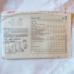 Simplicity 2613 Vintage Sewing Pattern Misses' Slim Pencil Skirt 3 ...