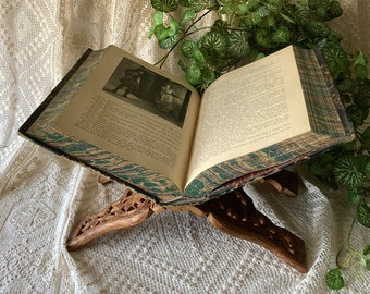 Carved Folding Book Stand Intricate Floral Design Made In India