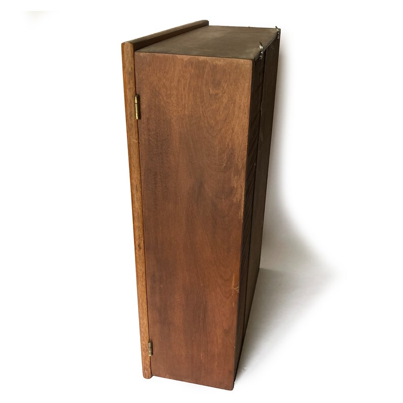 Wooden Wall Door Front With Shelves Medicine Apothecary Display