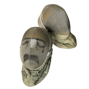 Two Steel Mesh AF Absolute Fencing Gear Masks One With Face