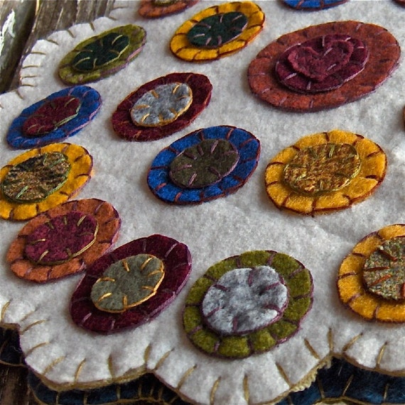 Items similar to Winter Wonderland in Bright Fall Colors Primitive ...