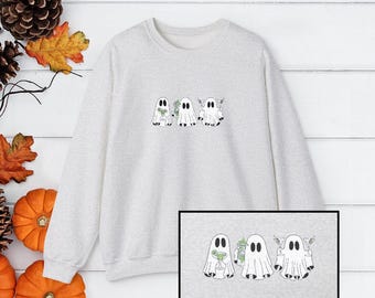 BOO-zy Ghost Halloween Crewneck Sweatshirt