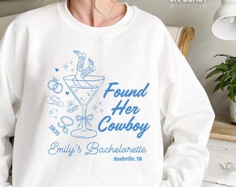 Bachelorette Cowgirl Custom Crewneck Sweatshirt