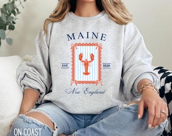 Maine New England Lobster Crewneck Sweatshirt