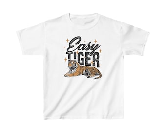 Easy Tiger Retro Estética Bebê Gráfico Camiseta Bebê, Camiseta Gráfica, Y2k Clothing, início dos anos 2000, Camisa Básica