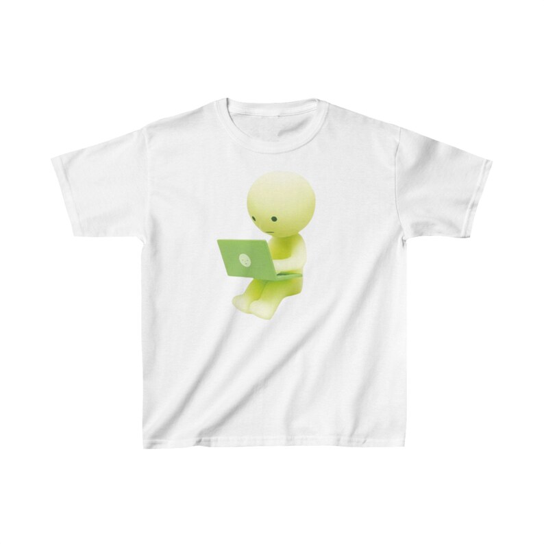 Smiski Working Baby Tee Graphic Baby TeeMagliette grafiche per neonati, maglietta preferita anni '90, maglietta grafica retrò, abbigliamento Y2k, estetica Graphic Baby Tee immagine 2