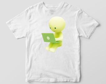 Smiski Working Baby Tee Graphic Baby TeeGraphic Baby Tees, camiseta favorita dos anos 90, camiseta gráfica retrô, roupas Y2k, camiseta gráfica estética para bebês