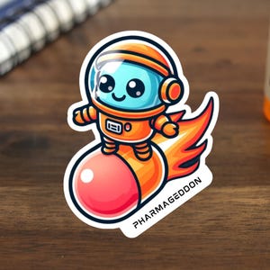 Pharmacy Stickers Pharmageddon for Pharmacists, Technicians, Students, Residents, Cute Funny Witty Gifts for Laptops Phone Water Bottles