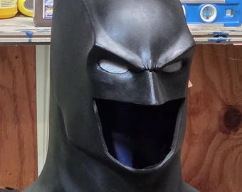 Handmade Flexible Urethane Bat Hero Cowl – Lightweight, Durable and Comfortable Wearable Cosplay Prop & Display Piece