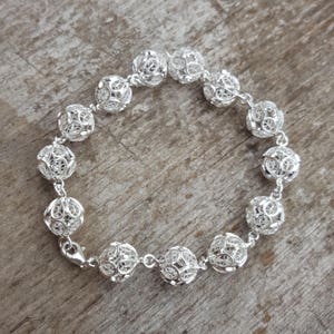 Kugeln - Silber filigranes Armband