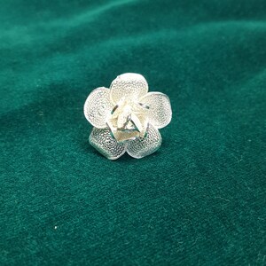 Thea Rose I silver filigree ring image 2