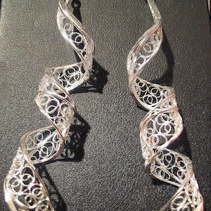 Tiras - Pendientes de filigrana de plata