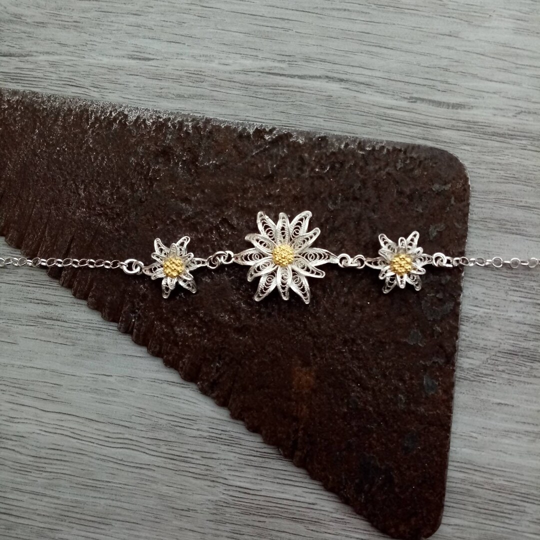 Citerna Bracciale A Catenina Oro Giallo E Bianco 9kt: Lunghezza 45 Cm, Con Certificato Di Autenticità, Eleganza Classica