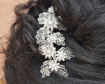 Silver Filigree hairpin