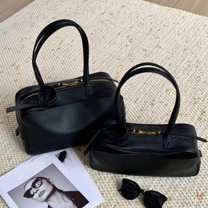 Leather Shoulder Bag, Women&#39;s Underarm Shoulder Bag, Soft Leather Shoulder Bag, Leather Underarm Bag