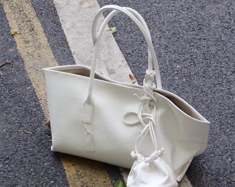 Leder-Einkaufstasche, Damenlederhandtasche, Ledertasche mit oberem Griff, Eimertasche, minimalistische Einkaufstasche