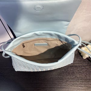 Woven Leather Shoulder Bag, Women's Underarm Bag, Elegant Shoulder Bag, Leather Minimalist Purse image 17