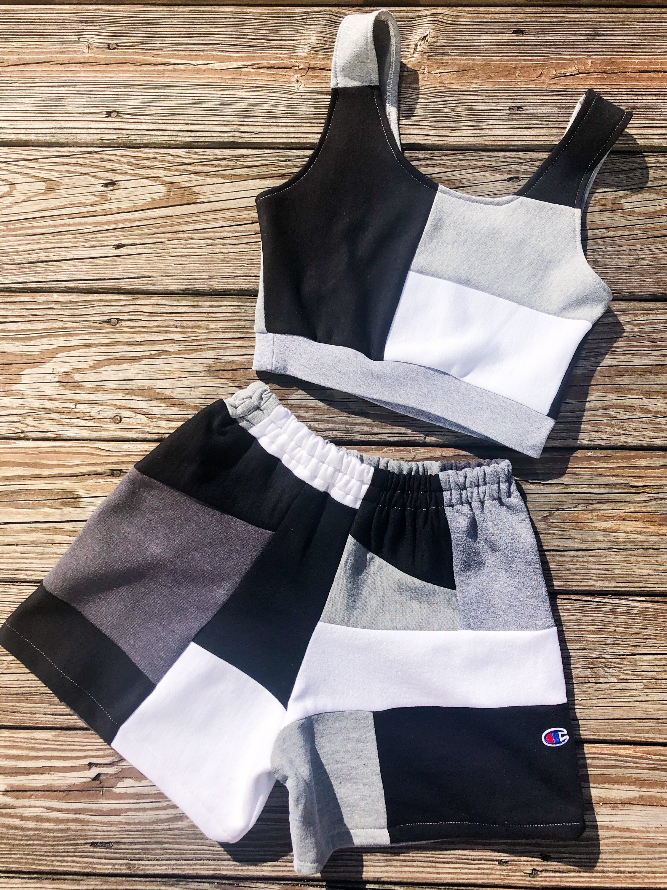 matching sweat shorts set