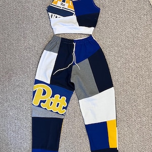 Custom College Set for Football Game Apparel Personalizable University Two Piece Set with Sweatpants