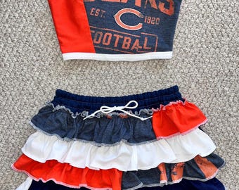 Custom College RUFFLE SKIRT for Football Games Apparel Personalizable School Clothes tailgate