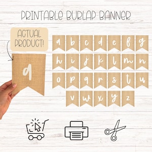Printable Burlap Banner: Custom DIY Party Decoration (PDF Download)