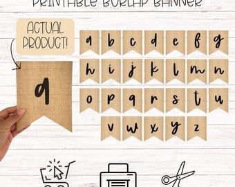 Custom Burlap Banner, Printable Burlap Banner, Burlap Banner, Birthday, Custom Banner, Personalized Banner, Farmhouse, DIY Banner