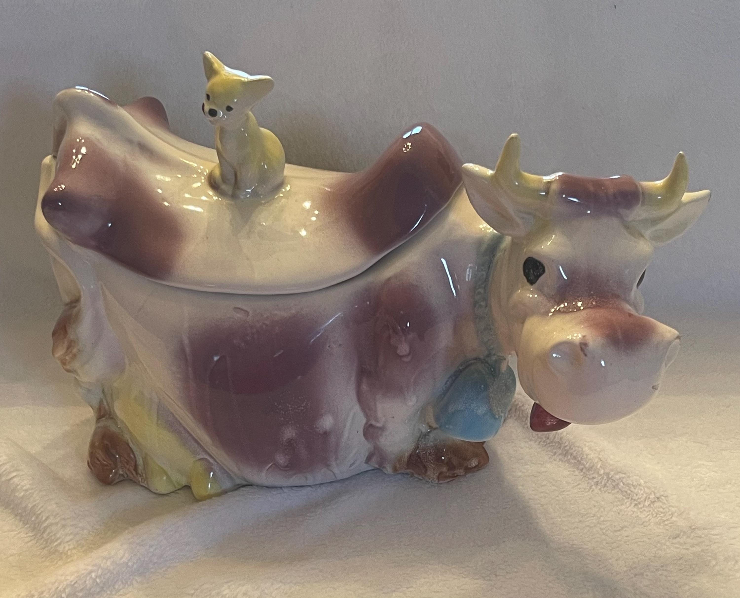 RARE Brush Mccoy W10 Cow Cookie Jar in PURPLE - Etsy