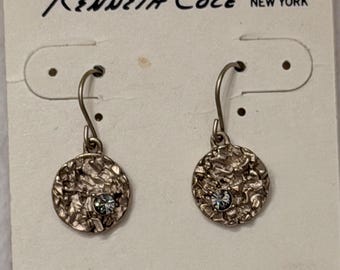 Kenneth Cole New York Textured Drop Disc Earrings_New