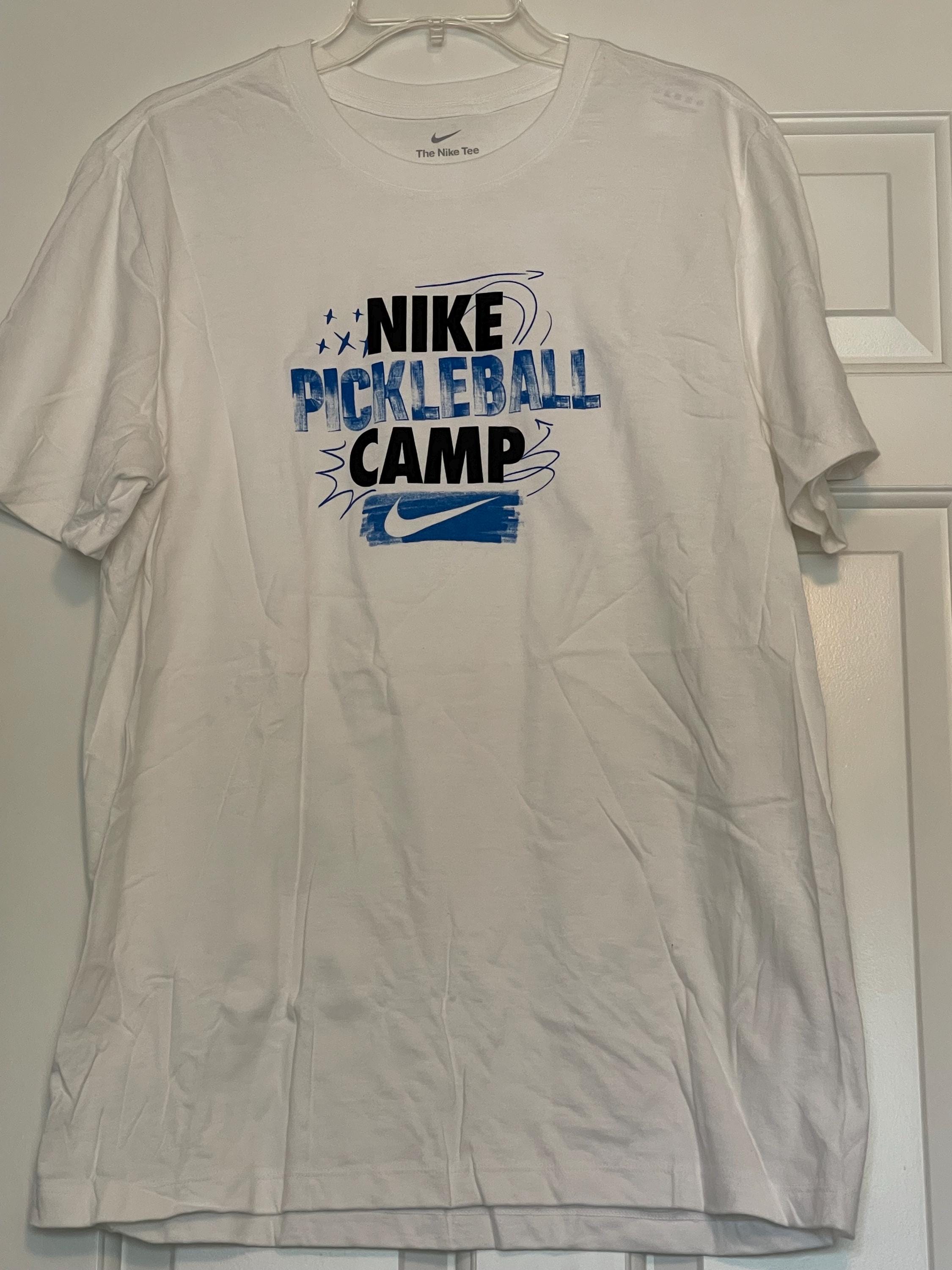 NIKE Pickleball Camp Shirt Mens Large White Short Sleeve Graphic Print T shirt Etsy