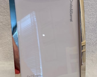 Crate & Barrel 5x7 Polished Silver Picture Frame_.Excellent