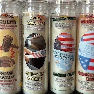 Veladoras preparadas para Inmigración y Corte -- Fixed Immigration and Court Candles