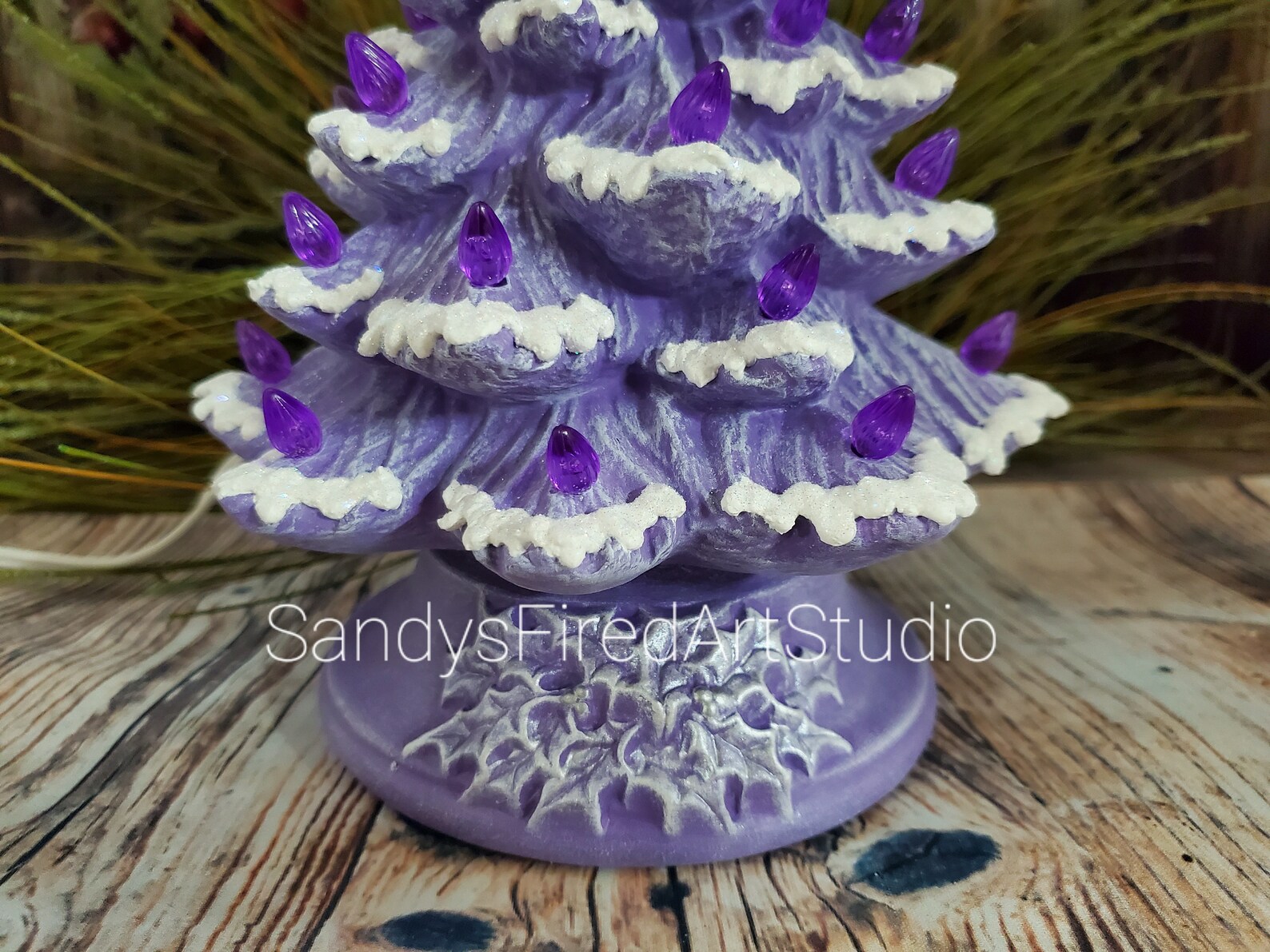 Ceramic Christmas Tree Lighted 14 Nowell Vintage Mold Etsy