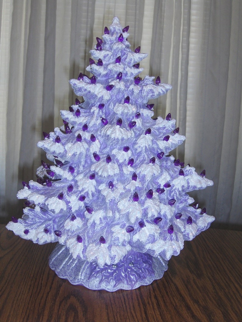 17 Lighted Ceramic Christmas Tree Blue Green Pink Etsy