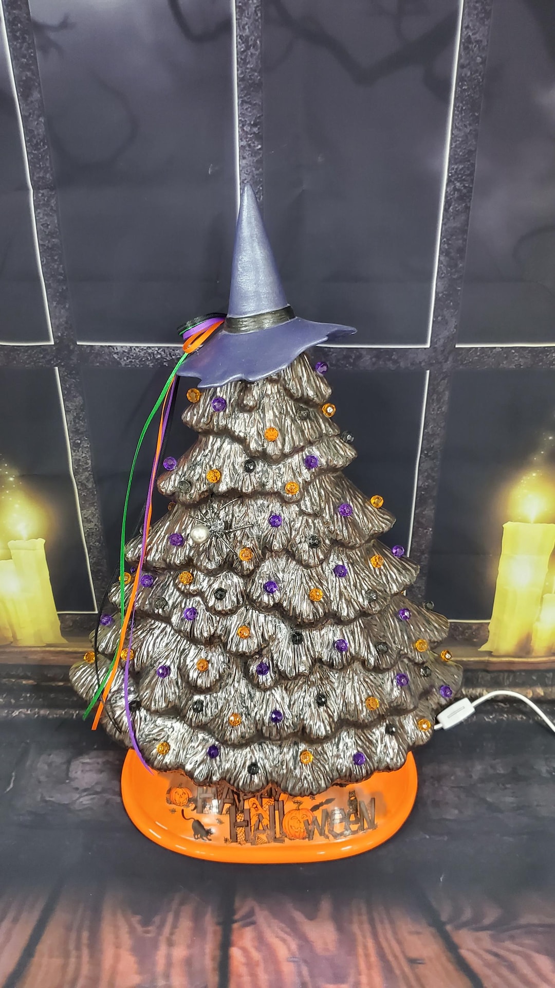 Witchy Woods Witches Hats On Halloween Orange (glow in the dark) main image 1