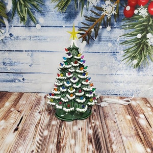 Ceramic Christmas Tree Green 16&quot; Doc Holliday Lighted