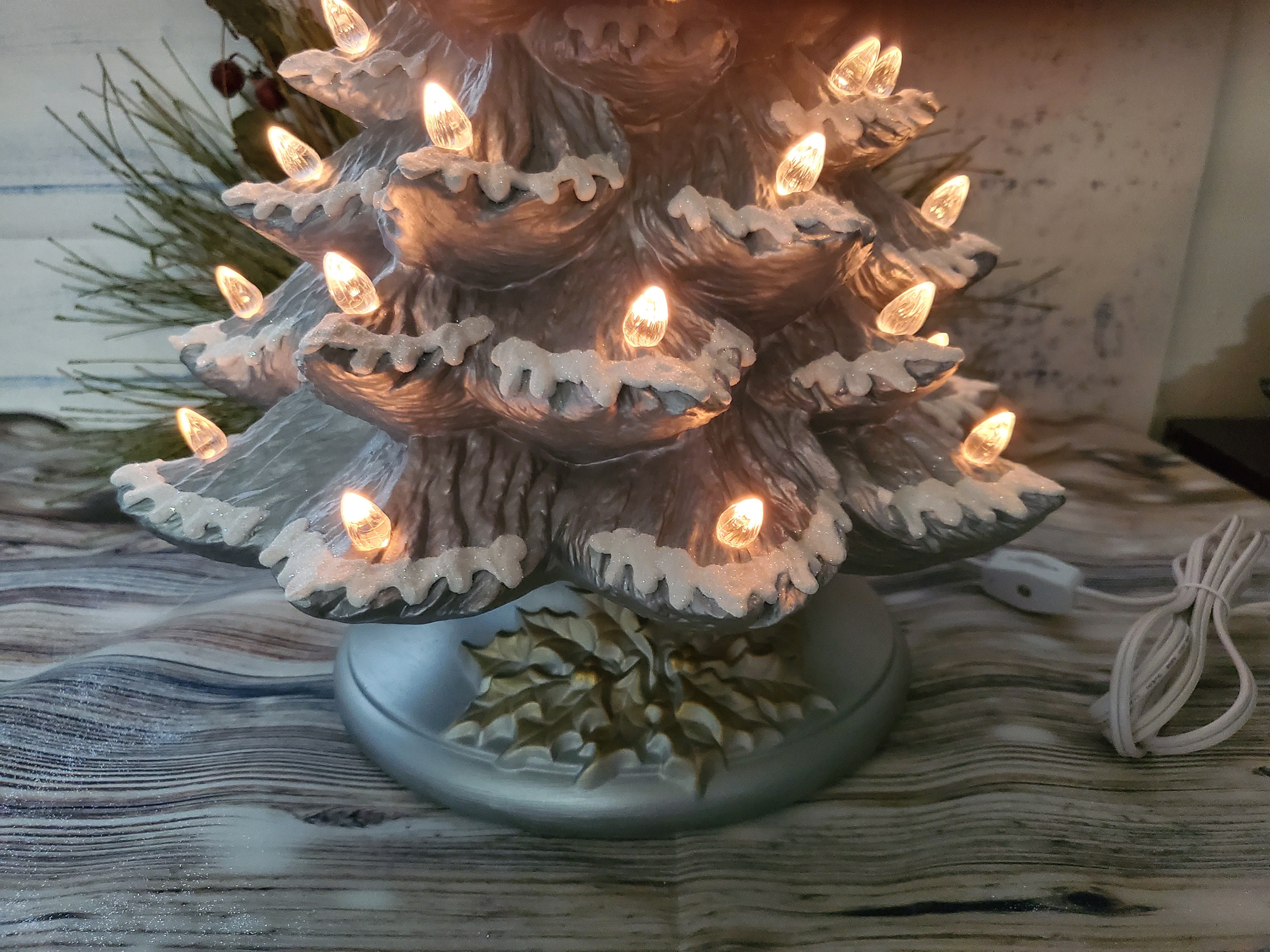 Ceramic Christmas Tree Lighted 18