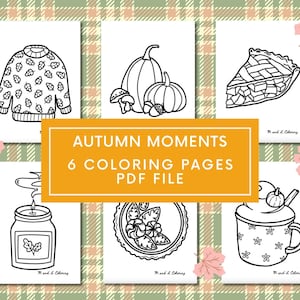 Fall Coloring Pages | Thanksgiving Coloring Activity | Cozy Fall Coloring Pages | Fall Activity | Coloring Pages for Kids and Adults
