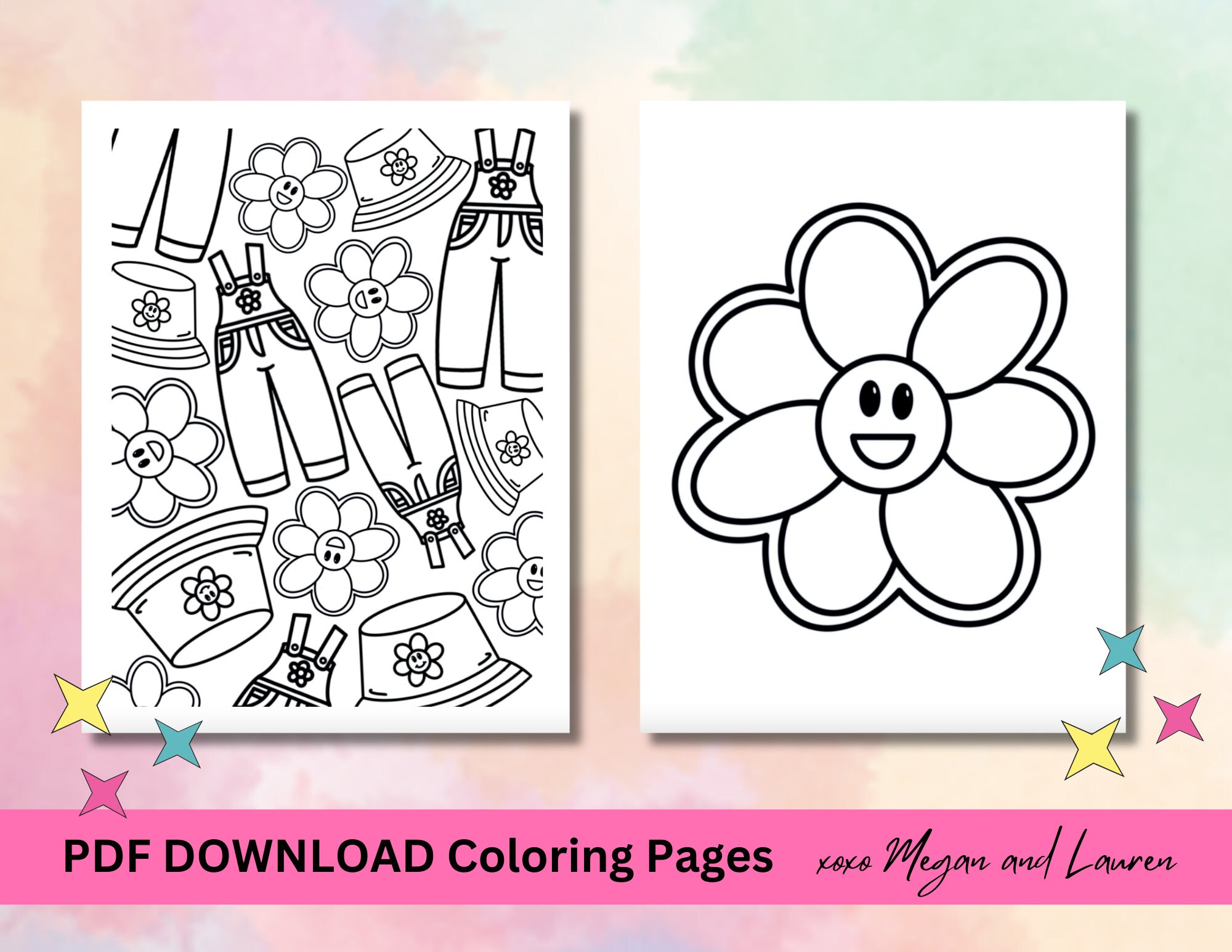 Nostalgic 90's Coloring Pages for Adults and Kids: Printable, Bold and