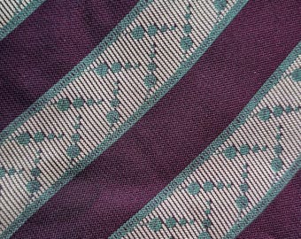Vintage Giorgio Armani Cravatte Tie Mens Burgundy Striped Silk Blend Necktie