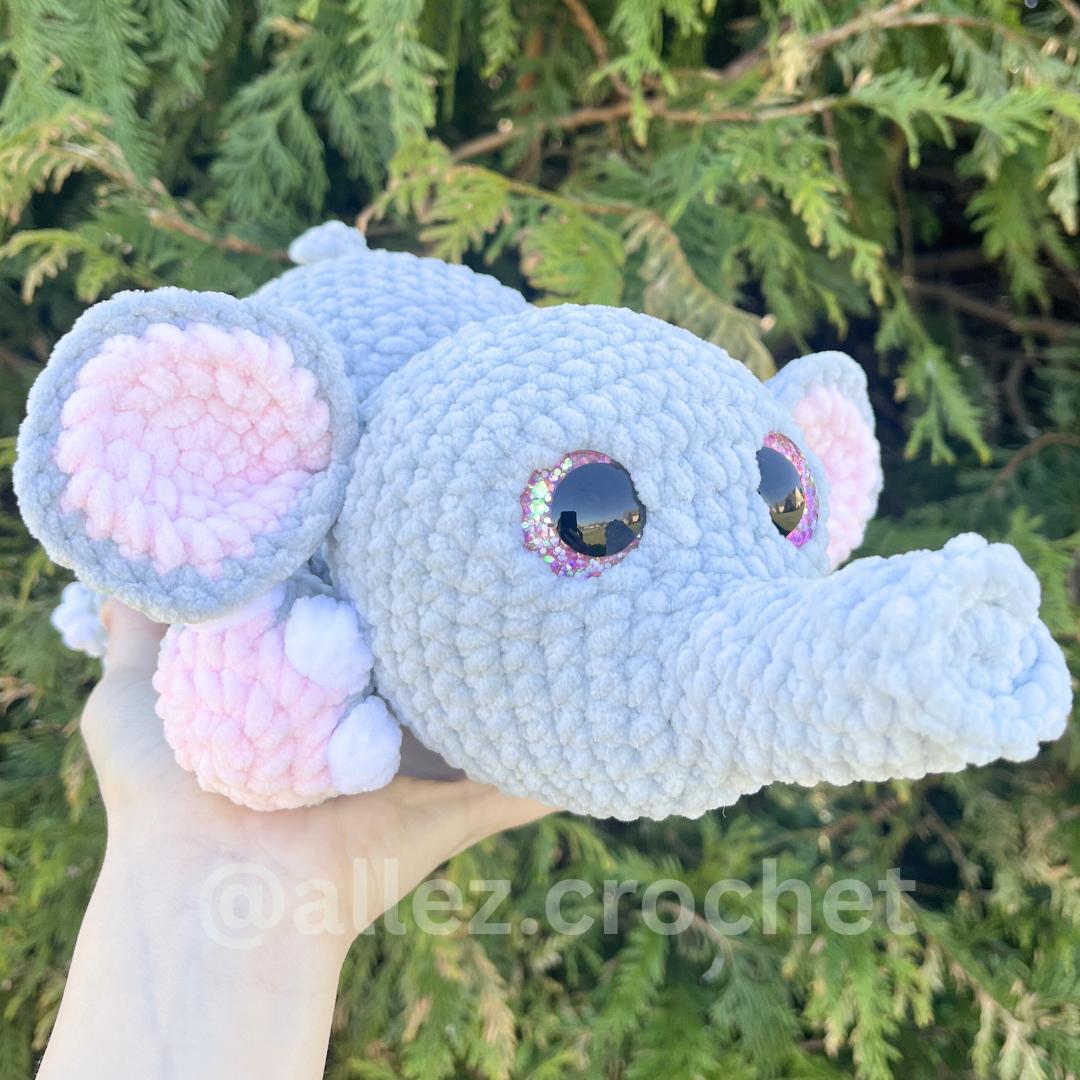 Splooting Elephant LOW-SEW Crochet Pattern: PDF Digital Download - Etsy