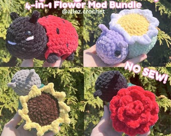 4-in-1 NO SEW Ladybug Dress Up Crochet Pattern Bundle: PDF Digital Download
