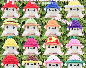 16-in-1 Little Mushroom Dress Up Crochet Pattern Bundle: PDF Digital Download (With Removable Tops!)