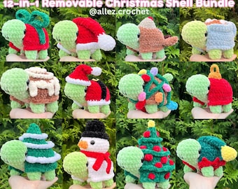 Land Turtle Dress Up Crochet Pattern: 12-in-1 Christmas Bundle (PDF Download)